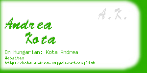 andrea kota business card